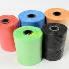 1000 компл./лот = 20000 шт чистый цвет 20 шт./компл. собака для отходов, с лапками пакеты для собак мешки для сбора мусора случайные цвета