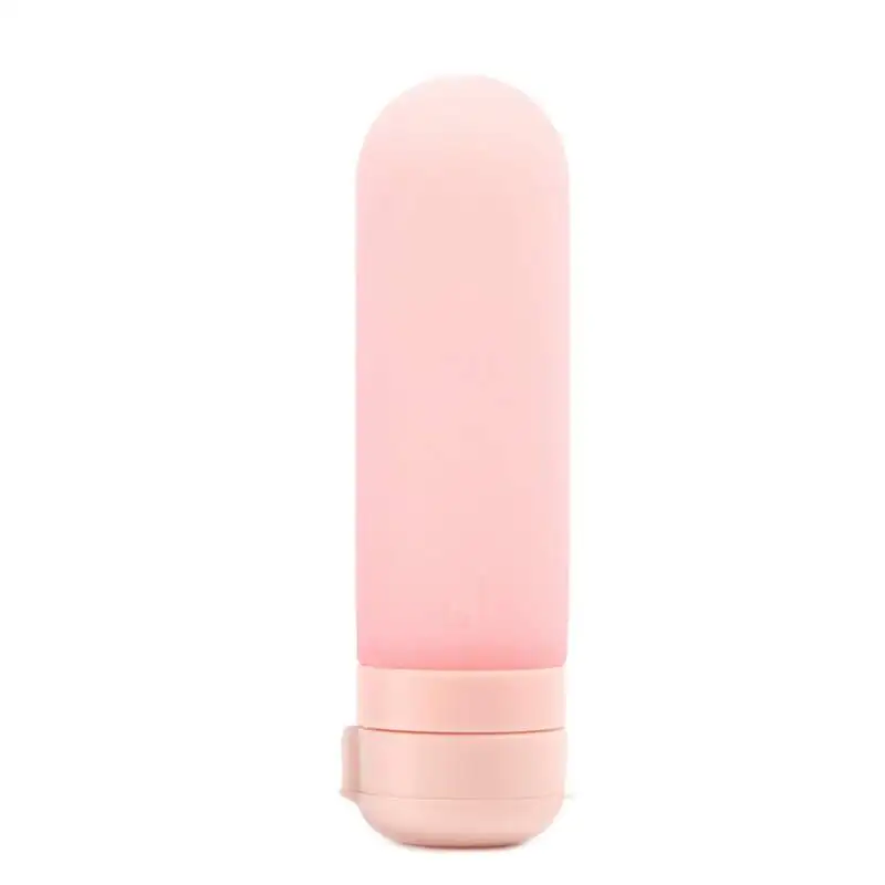 Дорожная бутылка, силиконовая портативная бутылка для хранения, легкая мягкая, безопасная для кожи, здоровая для бизнеса, путешествия, шампунь, макияж - Цвет: Розовый