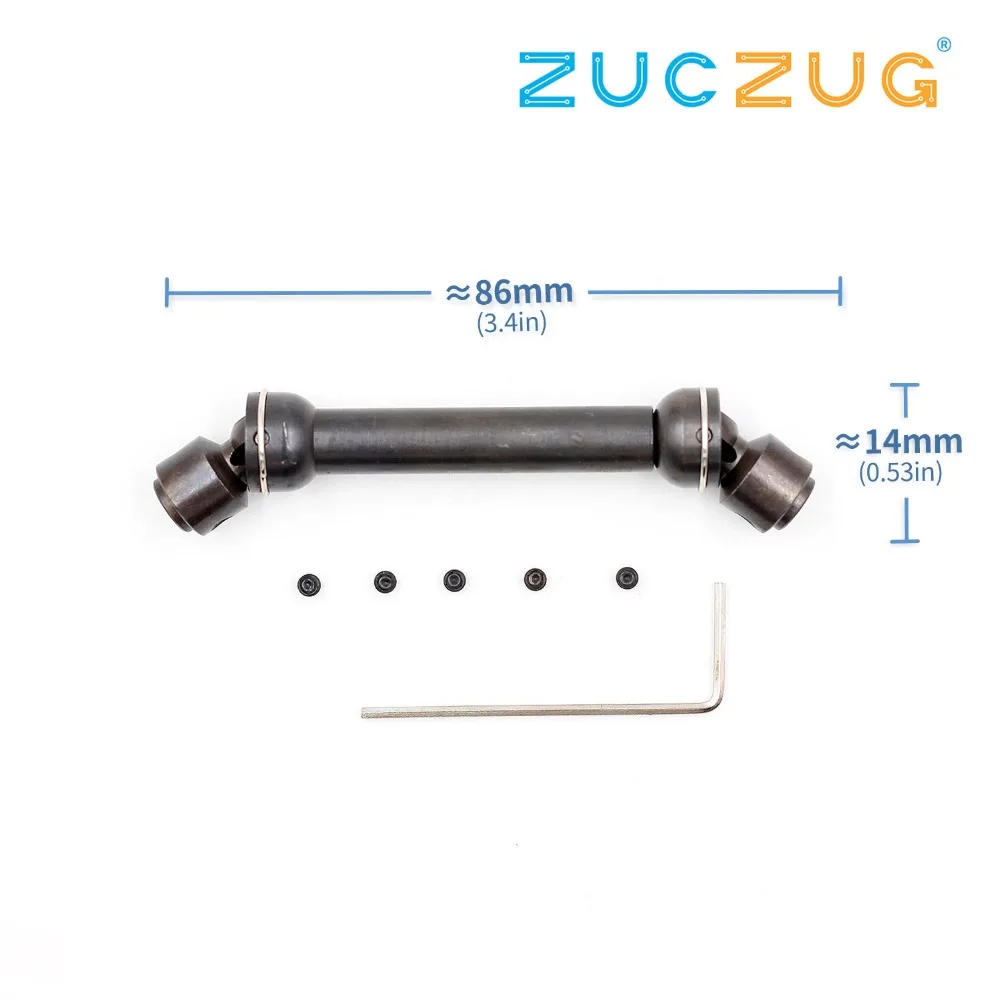 

88-112mm 112-152mm 2pcs Stainless Steel Universal Drive CVD Shaft for RC Crawler Car SC