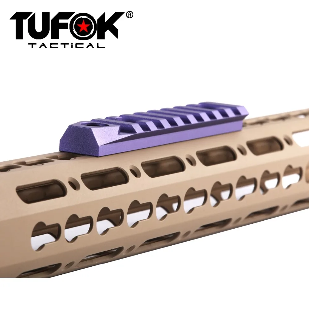 Крепление адаптер TuFok Keymod Picatinny Rail Section Bipod 9 слотов Weaver с поворотной розеткой для
