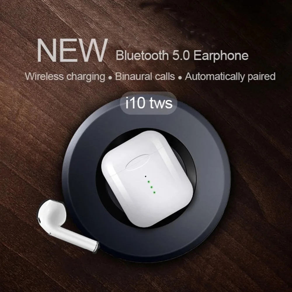 

i10 TWS Mini Stereo Wireless Earbud Headset Bluetooth 5.0 Earphone With Charging Box For all smart phone