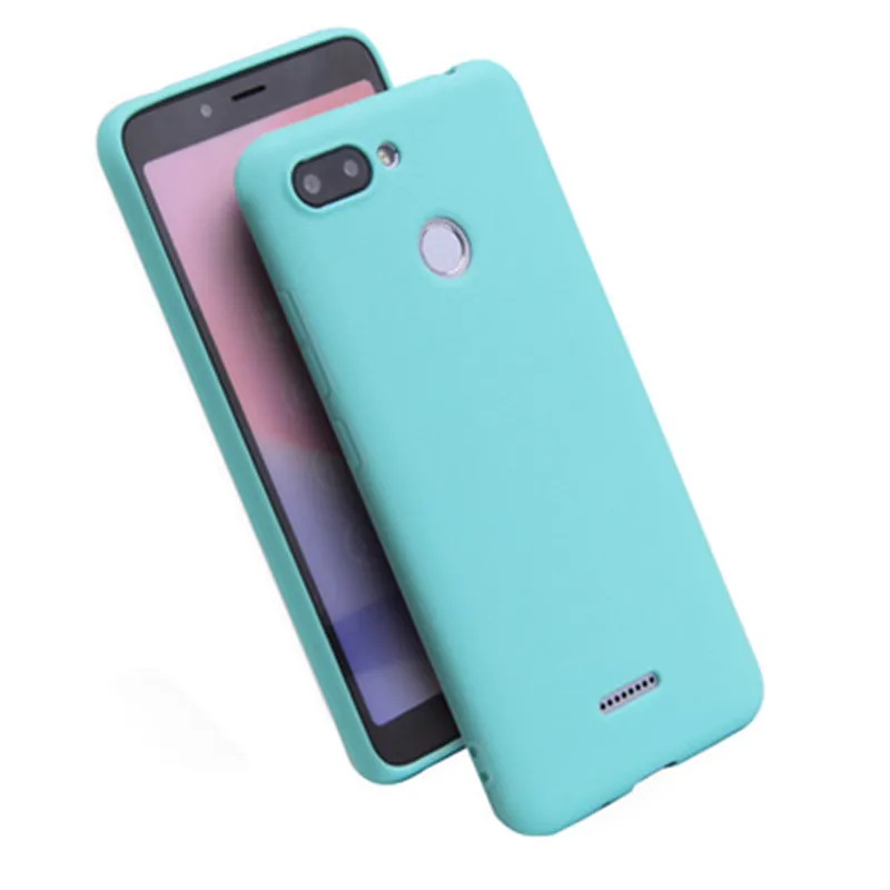 ТПУ карамельного цвета чехол для Xiaomi redmi 6 Чехол Мягкая задняя крышка розовый