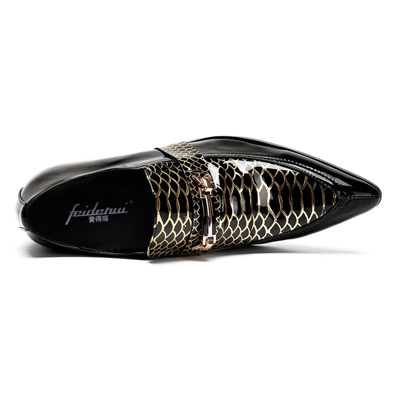 Sl118 Piste De Chaussures Homme Designer Bout Cuir Verni Nouveau Plus Mariage Noir À Bascule Parti Taille La Pointu Hommes En Mocassins Italien Alligator wxRYSxT10q