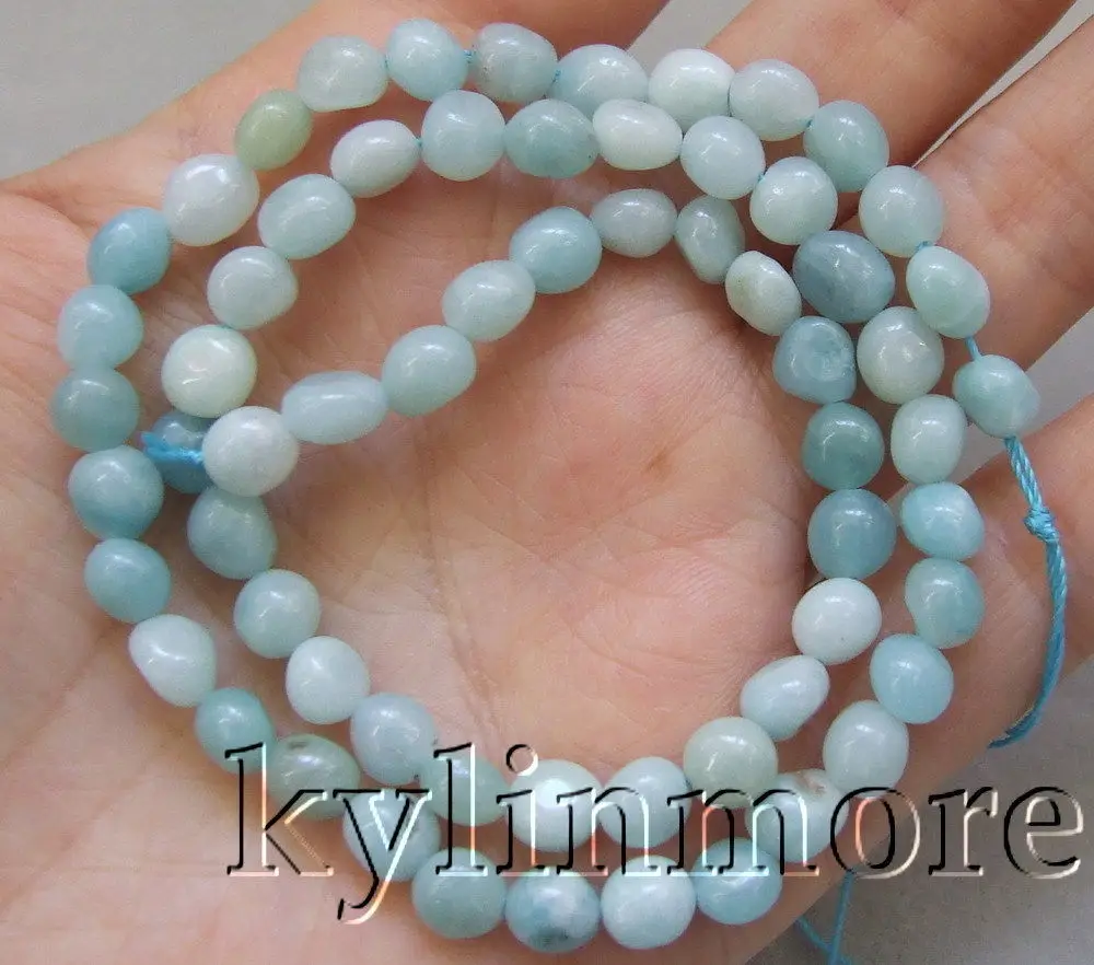 

Women's Natural 6-8mm Smooth Polished Freeform Nuggets Beads 15''