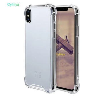 

100pcs For iPhone X XS MAX XR 7 8 Clear TPU Case Shock Absorption Soft Transparent Back Cover For Samsung S9 S10 Plus S10e