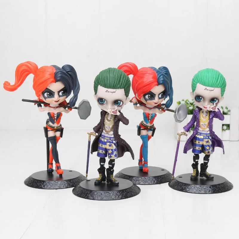 14 см Q posket отряд самоубийц фигурка игрушка Harley Quinn Джокер Женщина кошка ПВХ модель