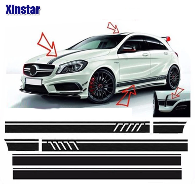 6pcs/lot car body decoration sticker For Mercedes benz AMG A45 GLC45 ...