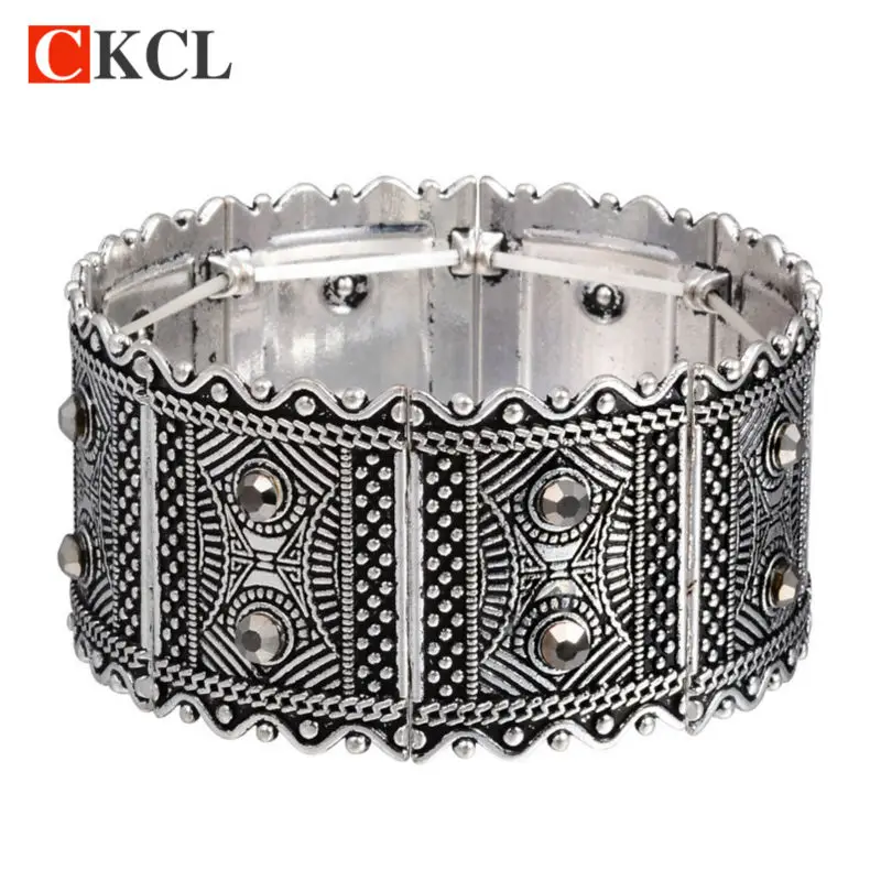 

New design vintage ancient gold and tibetan silver plated openwork wide cuff bracelet & bangle for women retro boho jewelry