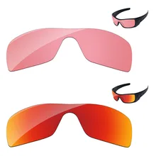 Огненный красный и хрустальный розовый 2 шт. Сменные линзы для Batwolf солнцезащитные очки Рамка UVA и UVB Защита