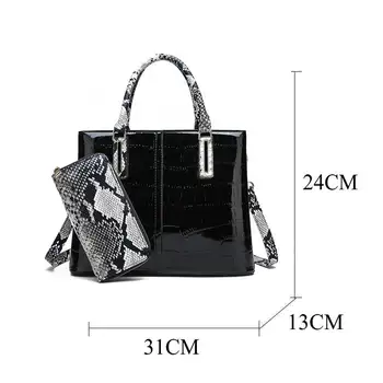 Luxury Leather Handbag Crocodile Tote Bag Shoulder Bags 6