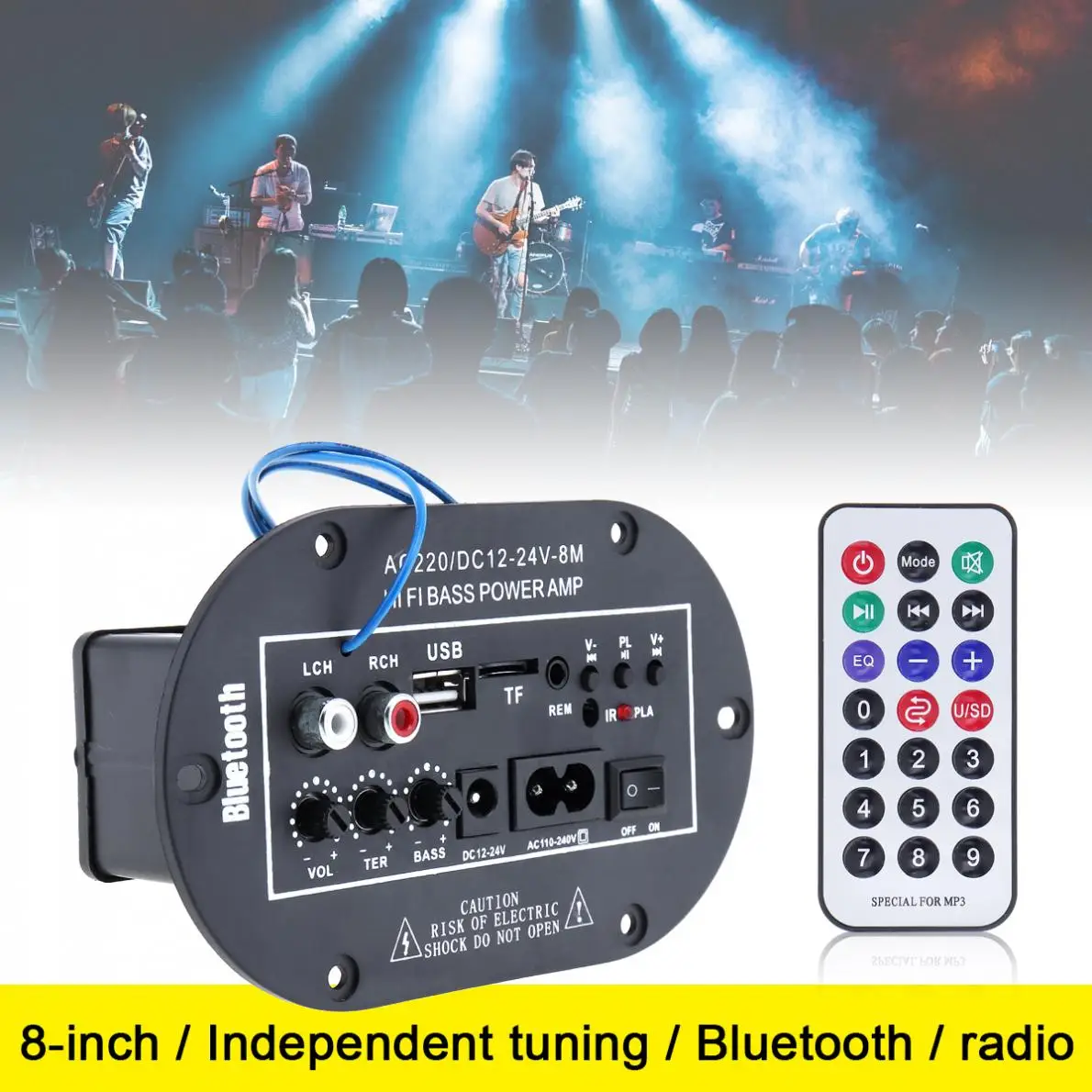 Buy 8Inch 25W HI FI Bluetooth Car Audio Power