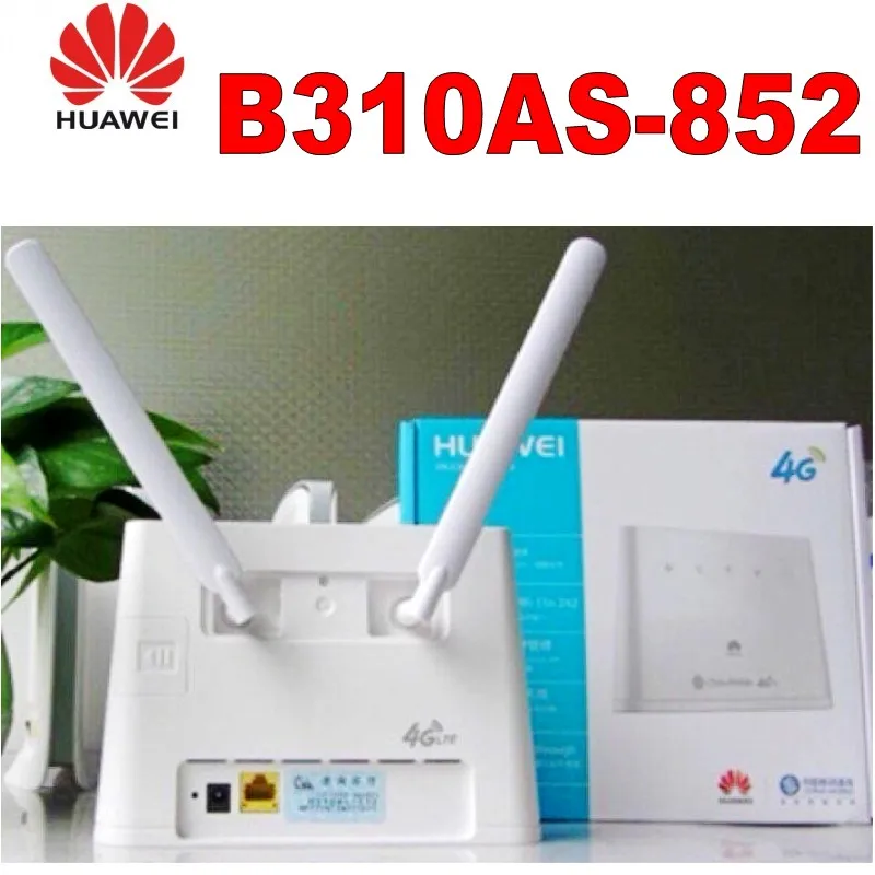 Huawei b310as-852 4G Lte маршрутизатор B310 локальной сети автомобиля Hotspot 150 Мбит/с 4G LTE CPE Модем Wifi Router с 2 шт. антенны