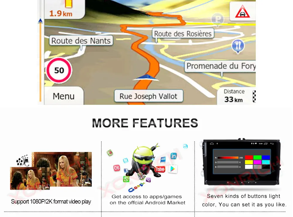 Best Android 8.1 Auto Stereo Radio GPS Car No DVD Player For koda/Octavia/Seat/VW/CC/PASSAT B6 B7 Golf 5 6 RAM 2GB 4 Core 27