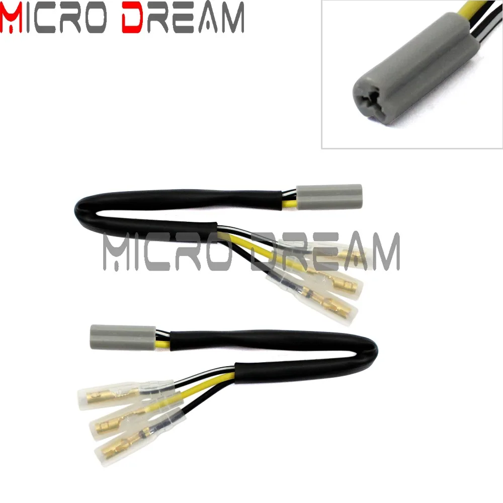 

Turn Signals Wire Plug Adapters Indicator Leads 2pcs For Suzuki GSX DRZ GSF R600 R750 R1000 1300R 400SM 600S 1200S Bandit 00-14