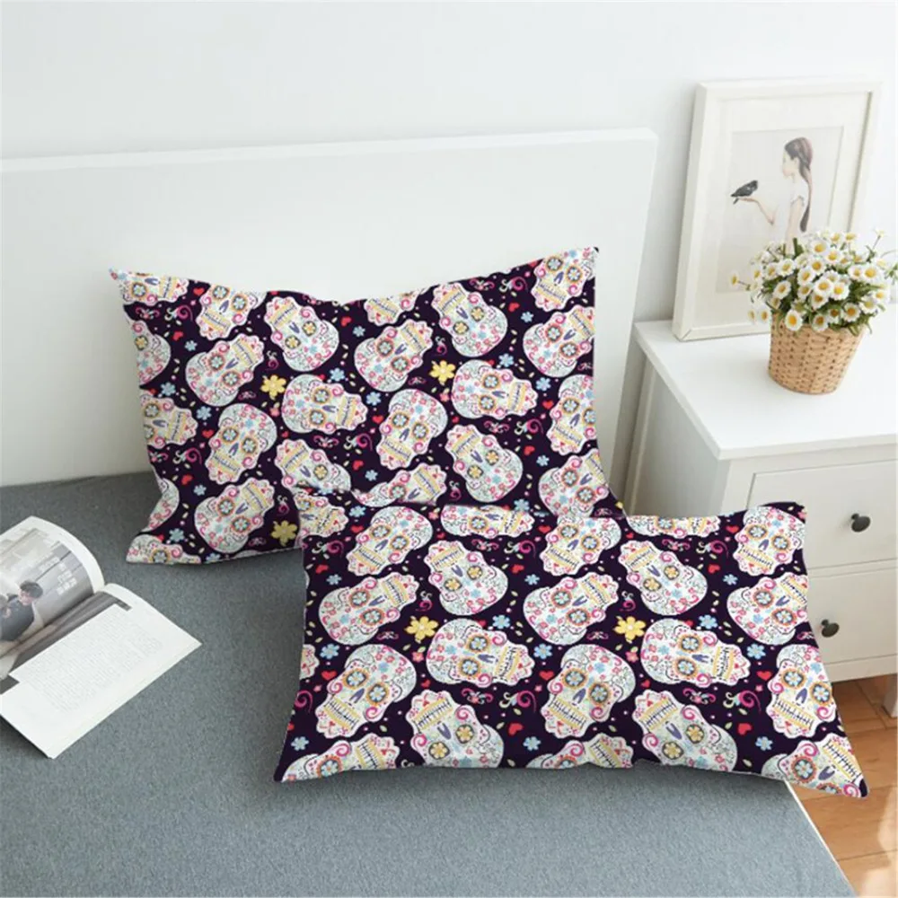 Elk Lion Skull Unicorn Printing Couple Pillow Case Home Decorative Pillow Cover Pillowcases 2pcs/lot 48x75cm funda de almohada