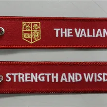 VALIANT прочность и мудрость пользовательские вышитые keytag