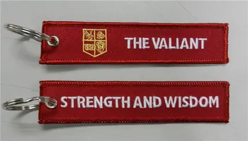 

The Valiant Strength And Wisdom Custom Embroidered Keytag