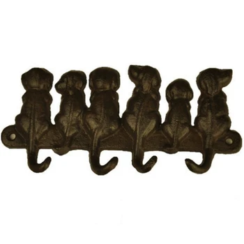 

Cast Iron Dog Door Key Hook Pastoral European Retro Wall Hanging Coat Creative Classical Room Decor