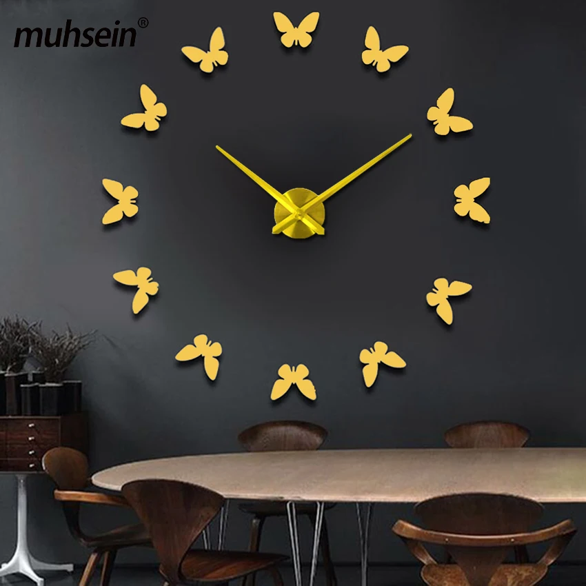 

2019 muhsein New Wall Stickers Home Decor Poster Diy Europe Acrylic Large 3d Sticker Life Wall Clock Horse Butterfly Free Ship