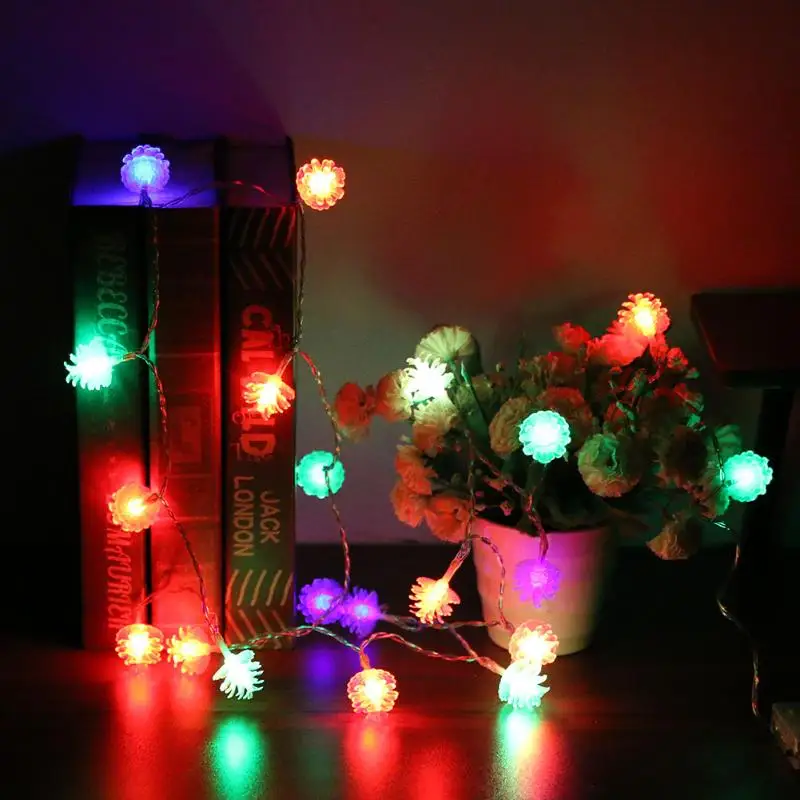 2.2M 20 PCS LED CHRISTMAS GARDEN PARTY DECOR STRING PINE CONE LIGHTS LAMP SMART