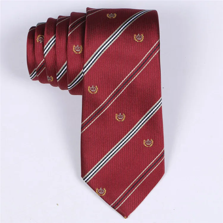 Модный галстук для жениха джентльменские Галстуки свадебные подарки на день рождения для мужчин формальная Полосатая Шелковая гравита тонкая стрела галстук