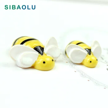 

Mother Son Bea miniature figurine Desk ecoration mini fairy garden animals ffigure Moss micro landscape ornaments resin baby toy