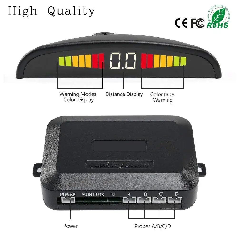Fonwoon беспроводной Автомобильный парктроник с 4 датчиками s задний датчик парковки Комплект зуммер реверсивный радар Обнаружение слепых пятен 12 в 4 цвета