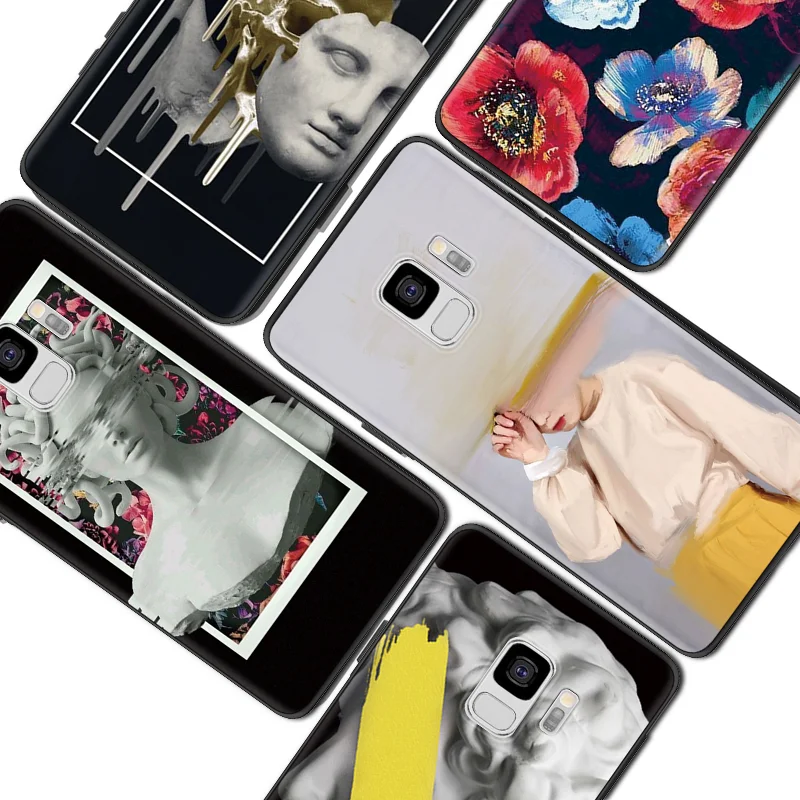 

For Samsung Galaxy S8 S9 S10 Plus A5 J3 J5 J7 2016 2017 J4 J6 A7 A6 A8 Plus 2018 Soft TPU S7 Edge A30 A50 Retro Back Cover Cases