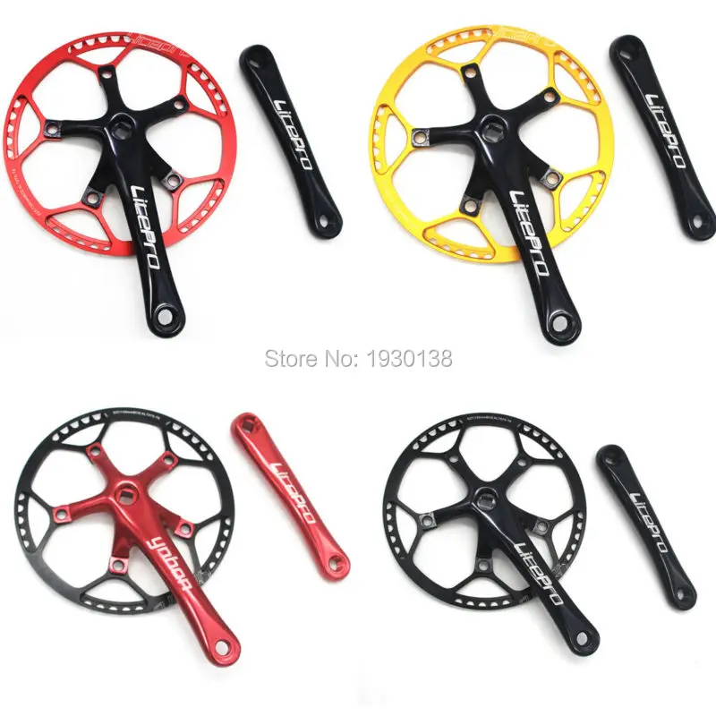 

Litepro 41T/45T/47T Single-speed Folding bike Crankset Chainwheel alloy AL7075 chain wheel 170mm BCD130 square taper crank set