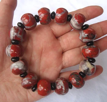 

Natural South Africa Red Jasper Rondelle 12*18mm Beads Bracelet Women Man Jewelry Accessories Weddings Parties Birthday Gift