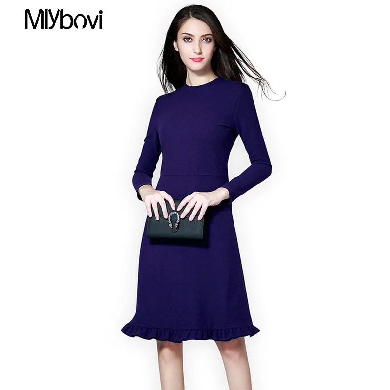 

Sweater Dress Women Knitted Slim Pullover Clothing O Neck Sweater Ladies Long Sleeve femme dress warm England Style Vestido