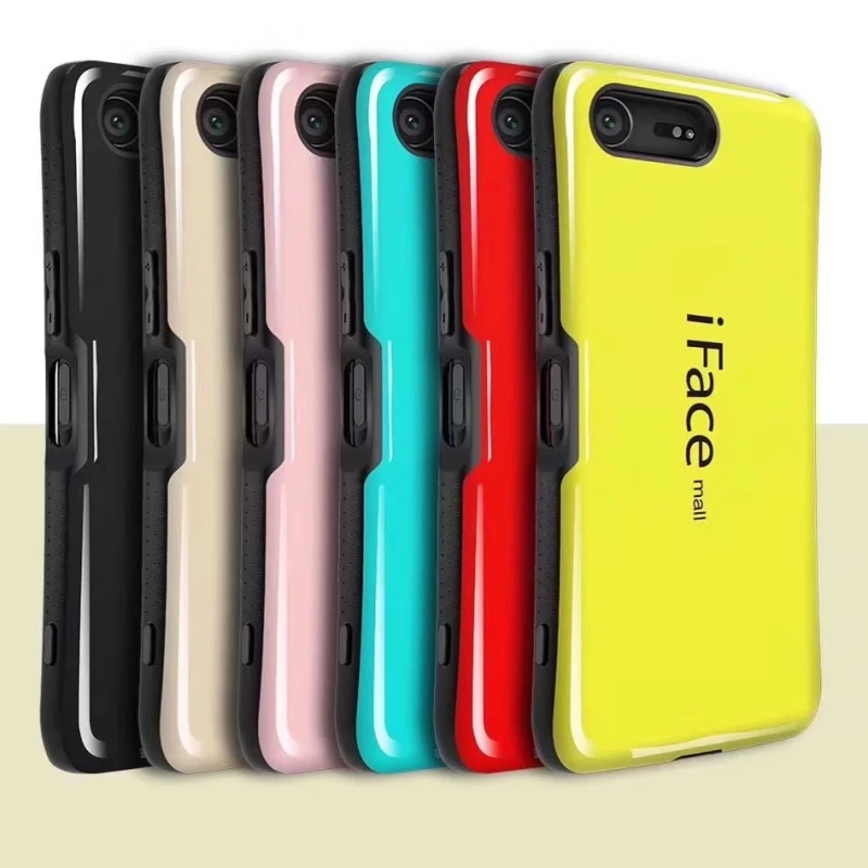 

Shockproof Case For Sony Xperia XZ1 Case Iface Mall Curve Plastic Anti-Skid TPU Cover For Sony Xperia XZ Premium XZ1 Case