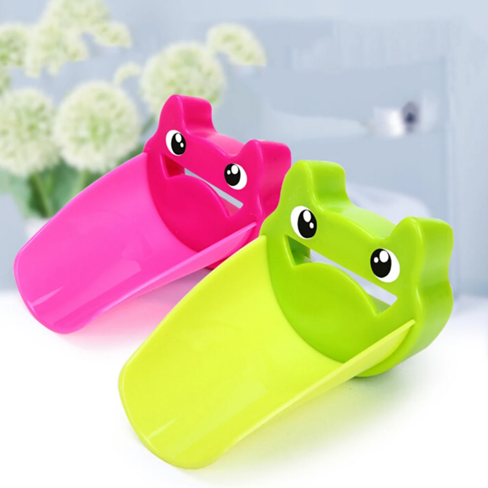 1pcs Frog Bathroom Sink Faucet Chute Extender Children Kids Washing Hands Convenient for Baby Washing Helper