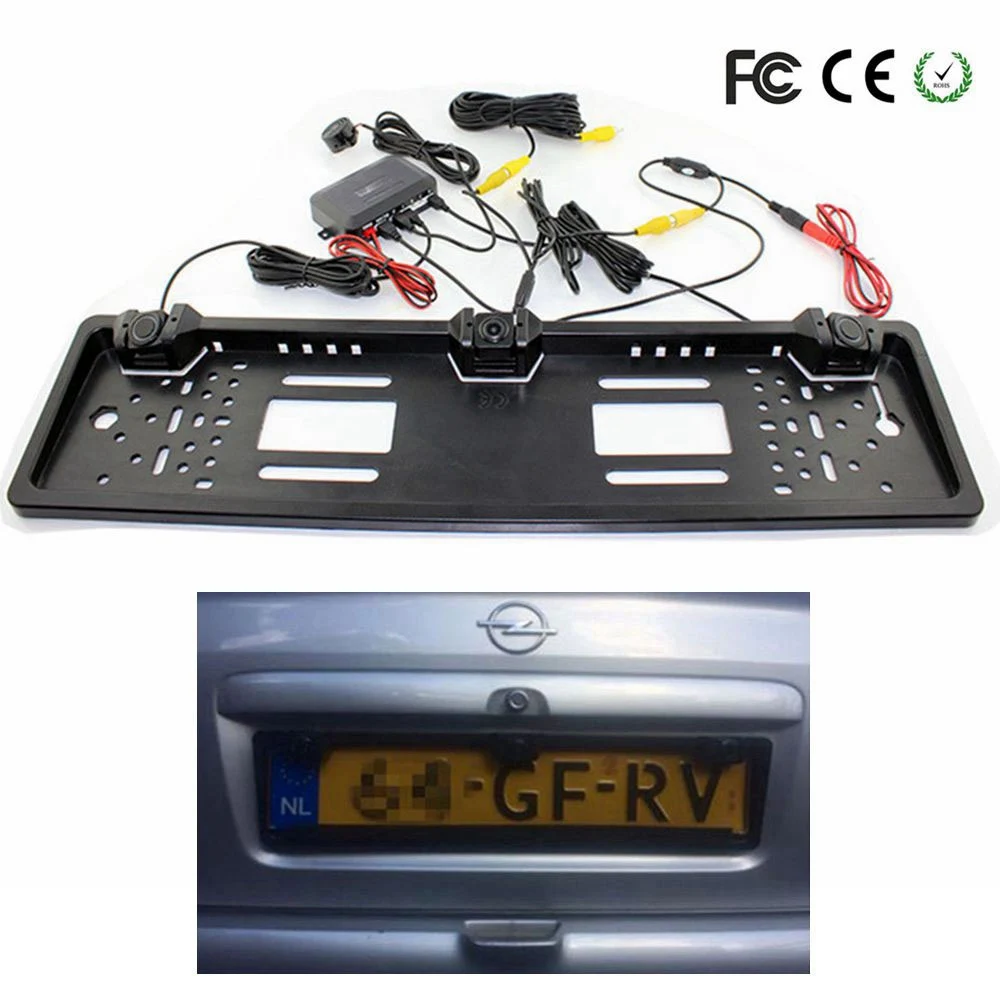 1 European License Plate Frame 1 Car Rear View font b Camera b font 2 Parking