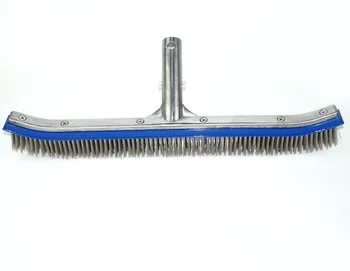 

18" Aluminum-Back Algae Brush w/ Stainless Steel Bristles pool cleaner brush