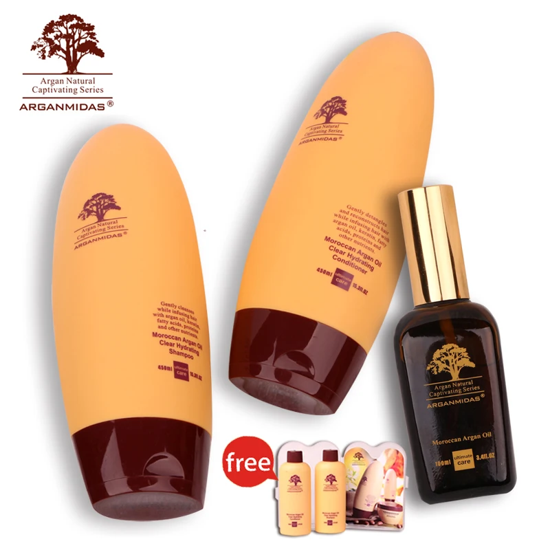 

Moroccan Oil 450Ml Hair Shampoo and Hair Conditioner+100ml ARGAN Oil Repair Hair Get Free Small Travel Kit Gifts Free Shipping