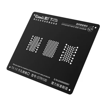 

Black Steel BGA Stencil Soldering Net for iPhone 5 6 6S 7 8 Universal Hard Disk HDD NAND Planting Tin Template Reballing Plate