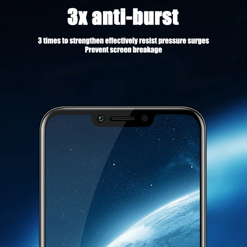 6D закаленное стекло для HUAWEI honor Play 6 3 полное покрытие изогнутая защитная пленка на