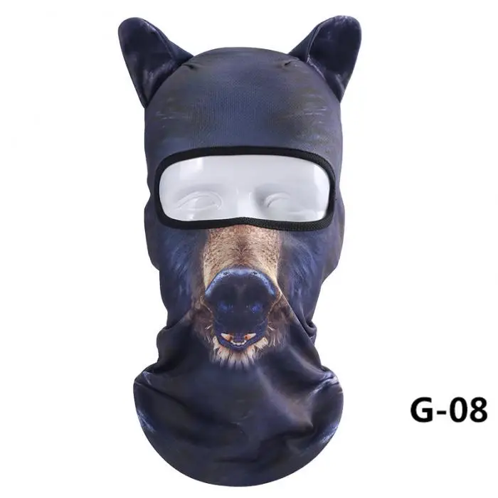 1 шт. тонкая 3D животное Открытый Велоспорт Лыжная маска шеи капюшон полная шапка с защитой для лица NFE99
