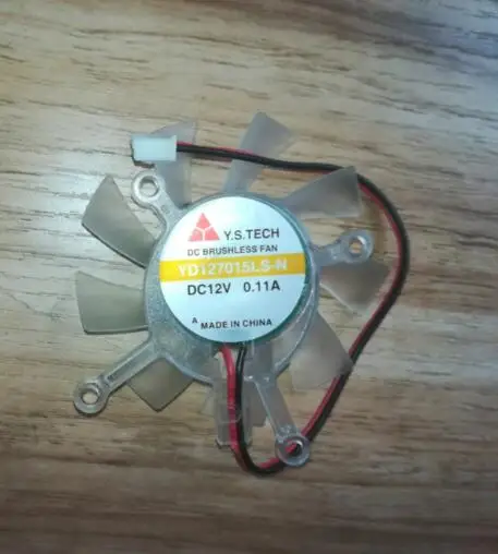 

8600GT 9500GT 9600GT Y.S.TECH YD127015LS-N 12V 0.11A two-wire display card cooling fan