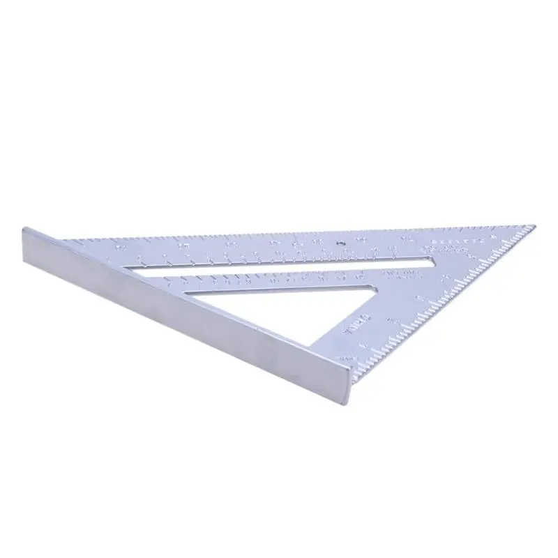 7 Inch Speed Square Metric Measuring Ruler Carpenter Triangle Angle Protractor Miter Framing Tri-square Line Scriber Saw Guide