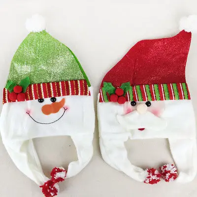 

1Pcs Santa Red Plush Christmas Hat Caps Adult Holiday Costume Headgear Party Santa Claus Costume