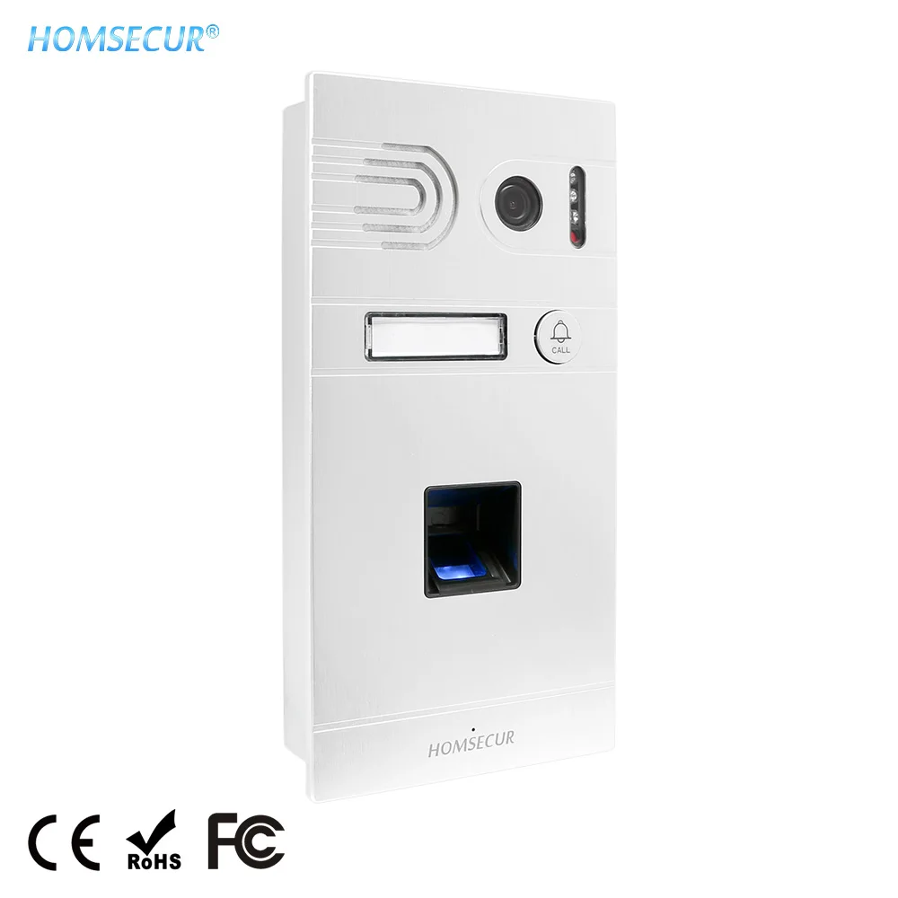 HOMSECUR 1.3MP Silver BC061HD-S 110 degree Waterproof Outdoor Camera Unit with Fingerprint For HDK Series Door Phone System