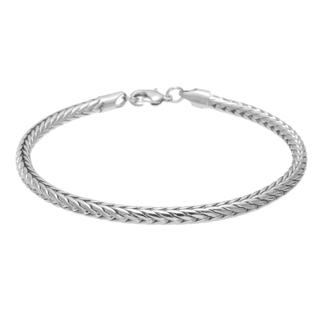5mm Hip Hop Bracelets For Women Men Silver Gold Black Foxtail Wristband Cuff Bracelet Fashion Link Chain Men Bracelets & Bangles