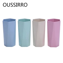 1 шт. стакан для зубной щетки геометрический дизайн наборы для ванной комнаты зубная щетка удобная на ощупь Пшеничная солома Питьевая чашка кружка для мытья полоскания