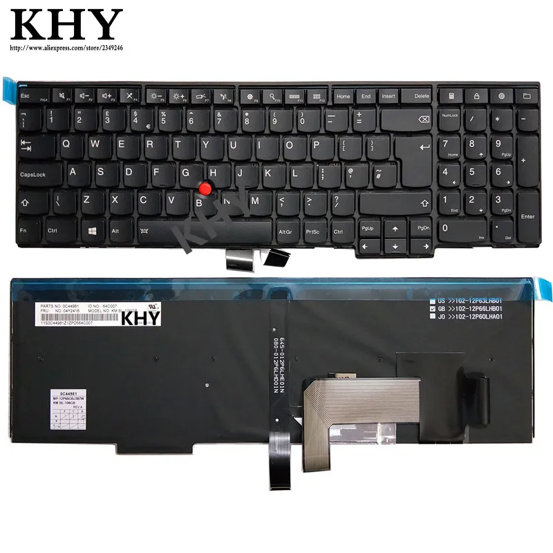 New Original GB UK UKE backlight keyboard For Thinkpad L540 P50S T540P