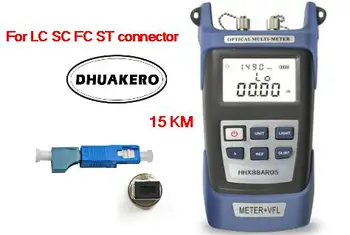 

free shipping AB23D all in one FTTH Fiber Optical Power Meter -70 + 10dBm 15km Visual fault locator with LC SC adapter