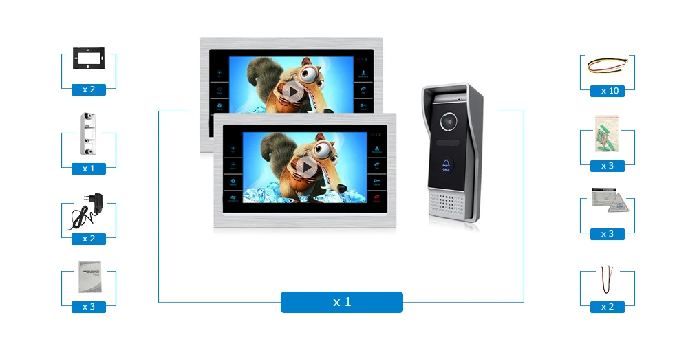 720P AHD video intercom 1-2
