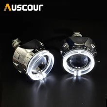 2 5inch car styling hid bixenon Projector lens led day running DRL angel eyes car assembly