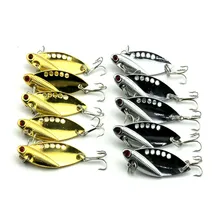 10pcs Lot VIB Baits Metal Bass Spinner CrankBait Spoon Fishing Lure 11g/6.5cm Lead Trout Fly Fishing Tackle